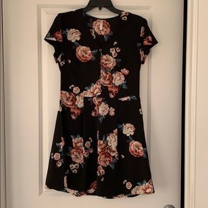 Floral Flutter Sleeve Dress